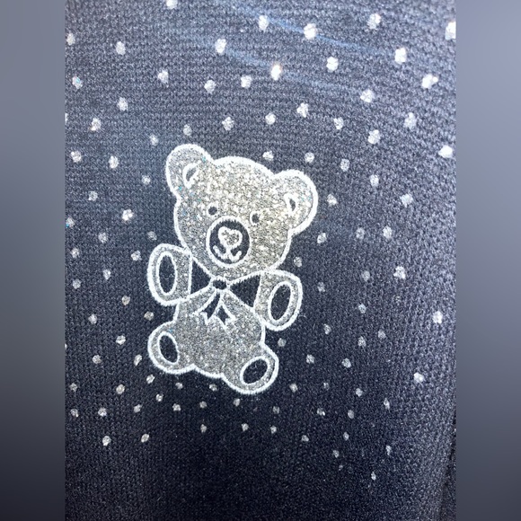 Vintage Western Sportswear Made In USA size medium black with blingy bear - Picture 4 of 5